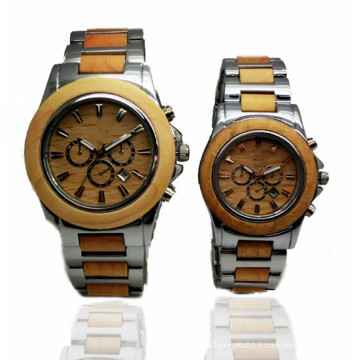 Hlw095 OEM Montre en bois de montre en bambou des hommes et des femmes de haute qualité